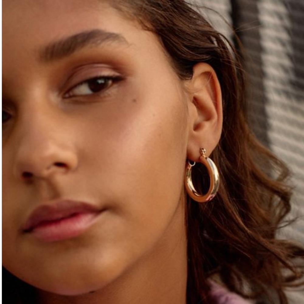 Urban Outfitters Gold Chunky Hoops